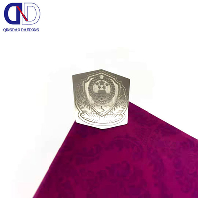 Logotipo do cliente Logos de metal de aço inoxidável com prata de níquel