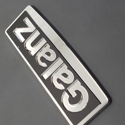 Logotipo personalizado em relevo de níquel Electroformed Logotipo de metal para embalagem Impressão direta