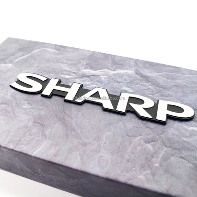 Rótulo de alumínio de áudio de carro personalizado com logotipo de áudio personalizado e instalação OEM