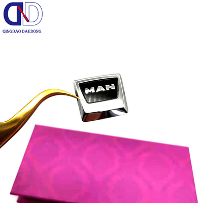 Fabricação personalizada de adesivos de logotipo metálico de níquel de eletrodoformação para chaves de automóvel
