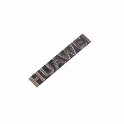 Logotipo Huawei personalizado placa de aço inoxidável para embalagens de produtos eletrônicos