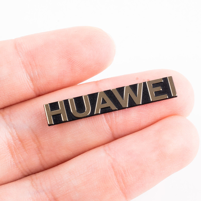 Logotipo Huawei personalizado placa de aço inoxidável para embalagens de produtos eletrônicos