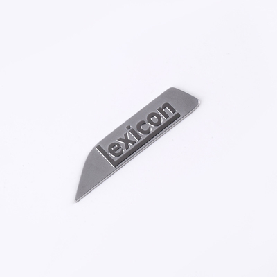 Logotipo de metal de prata e níquel personalizado pela QC-Garantized Electroforming