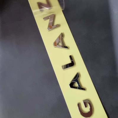 OEM Logotipo de metal ultra fino de níquel personalizado para aparelhos domésticos eletrônicos ecológicos