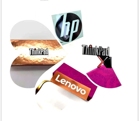 Logotipo do Cliente Etiquetas PET Fabricação profissional de logotipos de computador ultrafinos