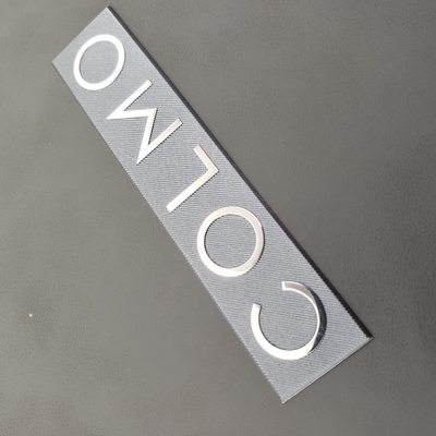 Logotipos metálicos eletroformados de níquel Instalação OEM Níquel Prata