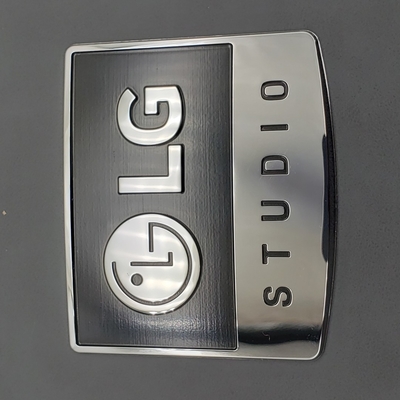 Logotipos metálicos eletroformados de níquel Instalação OEM Níquel Prata